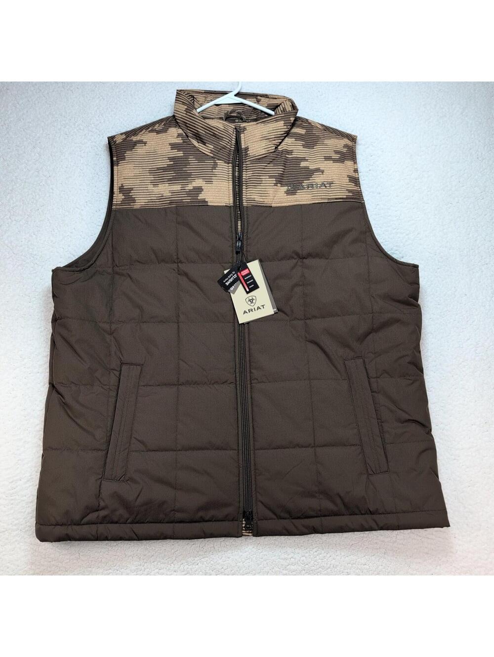 Ariat Crius Insulated Vest Men’s XL NWT Brown Camo